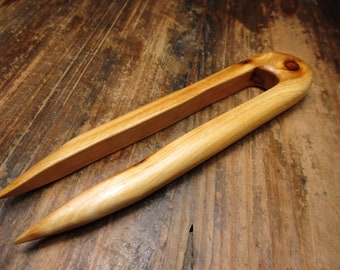 hair fork wood, juniper, 15/12.5cm, hairpin wood, fork, wooden hairfork, wood hair fork, hairclip