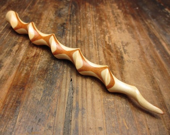 Hairpin wood, maple cherry, 14.9cm, hairstick, spiral wood, fork, wooden pin, wood, hair accessories, wooden jewelry, wooden hairpin