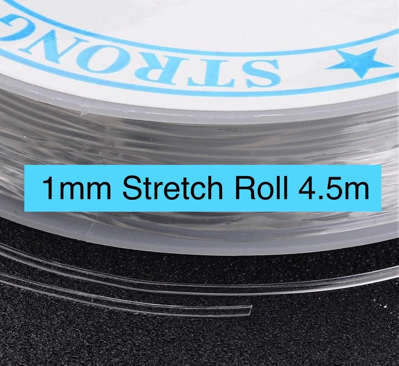 Strong Stretchy Crystal Nylon String 1mm Roll 4.5 Meter Long Etsy