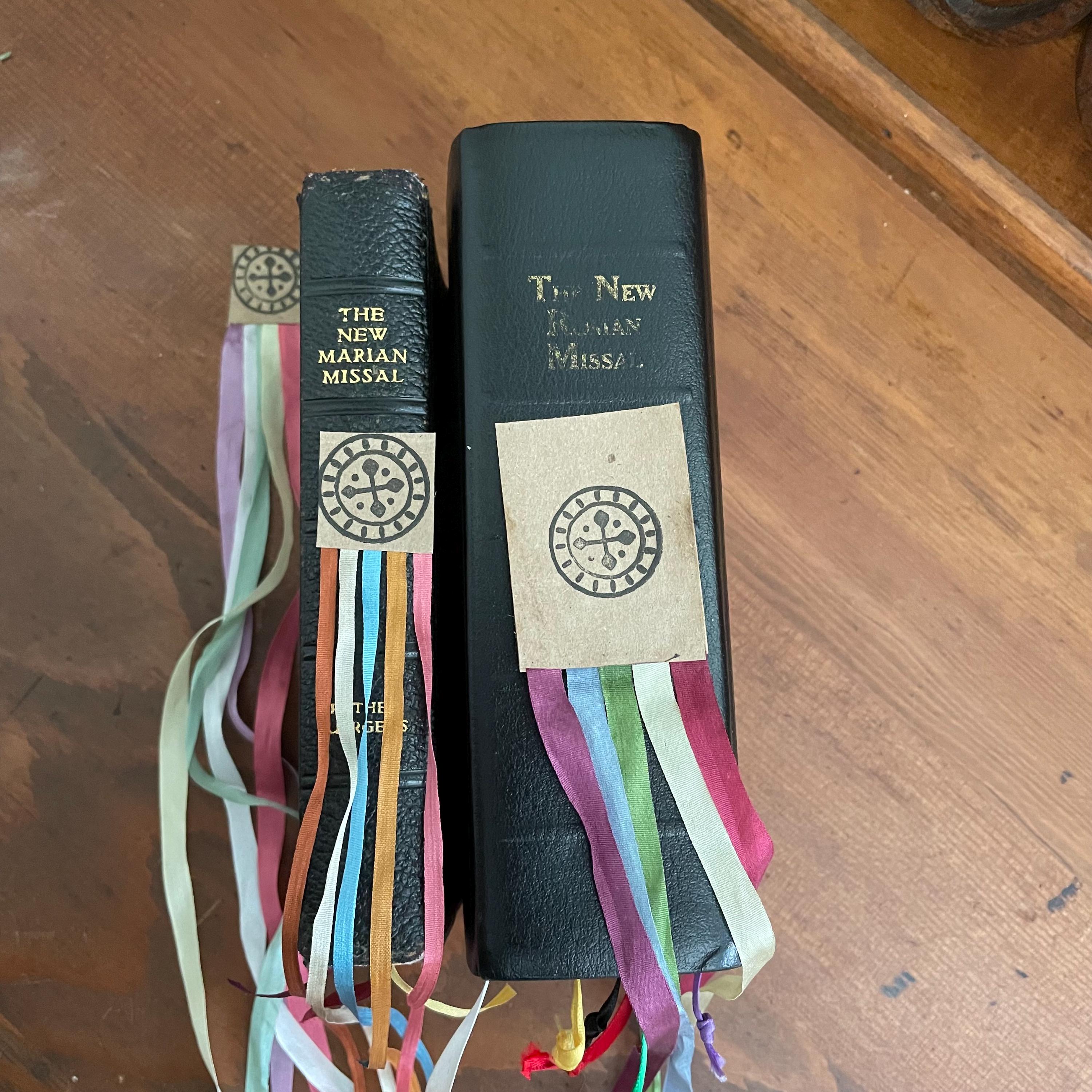 Handmade Silk Missal Ribbons Bookmark: Catholic Book Insert (7mm ...