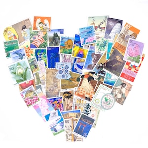 50 x sellos postales japoneses usados - Lucky Dip off paper all different - Japan Nippon - coleccionismo de sellos, arte por correo y artesanías - bumper pack