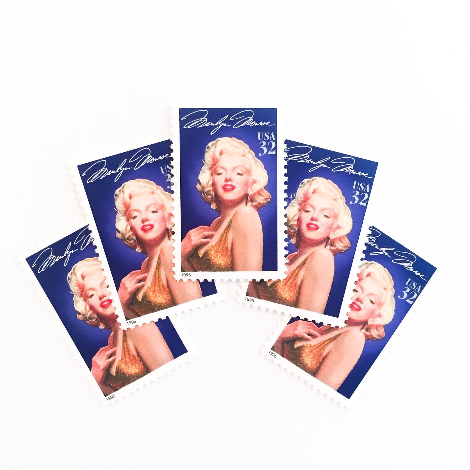 5 x Marilyn Monroe UNused 32 cents US Postage Stamps Blue Etsy