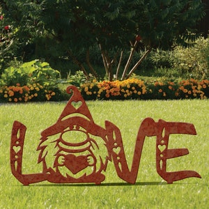 Gartenzwerg SVG, Valentines Glowforge Dateien, Laser Cut Dateien, Zwerge Yard Art CNC Cut Datei, Metall Yard Art Cutter, Silhouette.