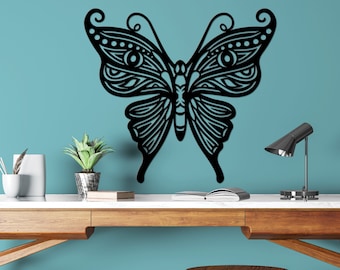 Butterfly SVG/DXF CNC file, Wall Art Laser Cut Files, Butterfly Yard Art Cutting File, Paper Cut File For Cricut, Silhouette.