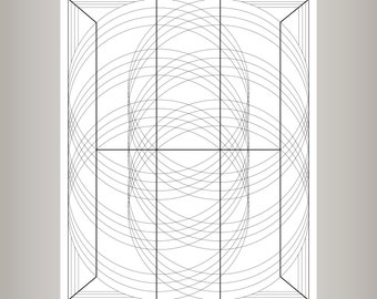 Abstrakte Ausmalseite - Muster - Digitaldruck - Instant Download - Kreise - Geometrisches Muster - Spiralmuster - Frühling