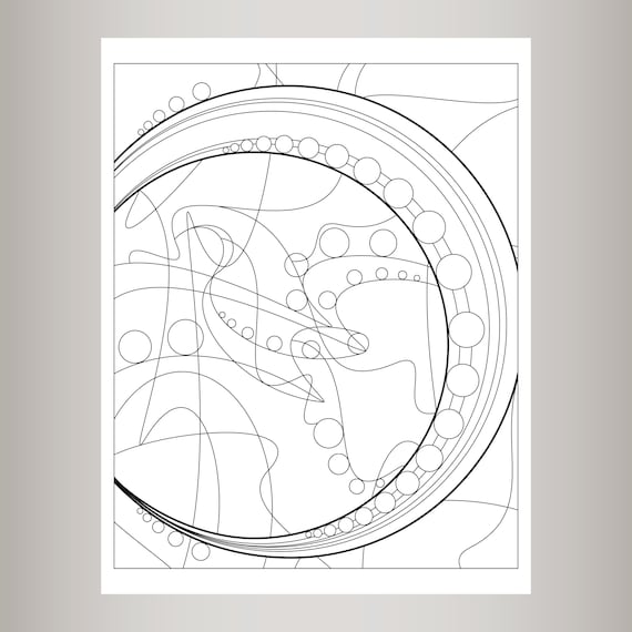String of Pearls Coloring Page Abstract Coloring Book Digital Print Instant  Download Circle Pattern Coloring Book 