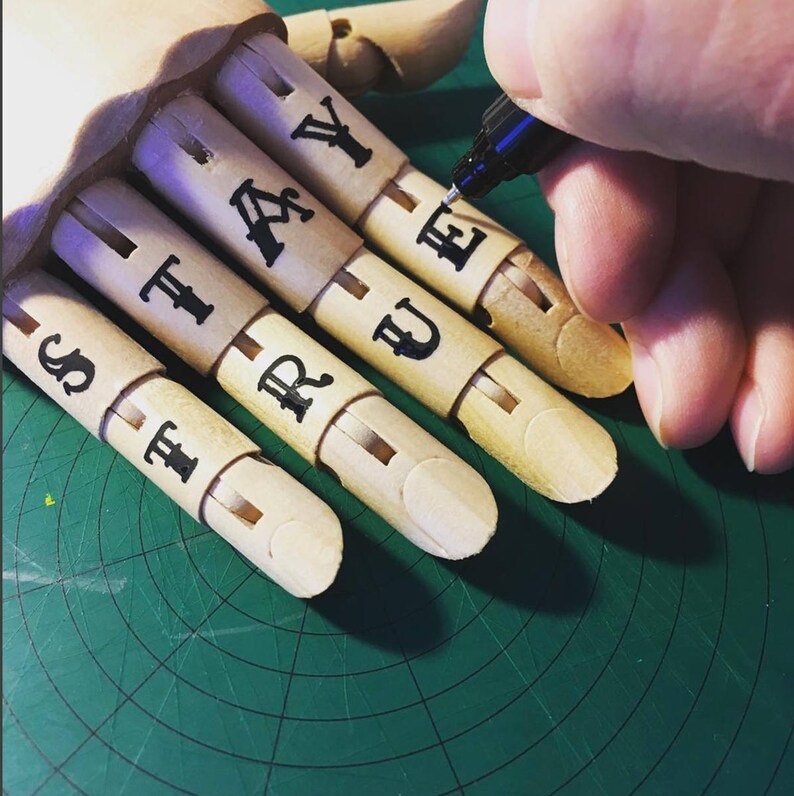 Hand mannequin  original hand-drawn tattoo style image 2