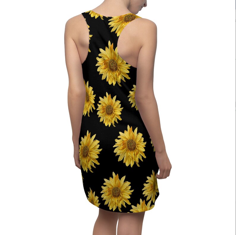 Sunflower Dress Sunflower Print Summer Dress Tank Dress Etsy