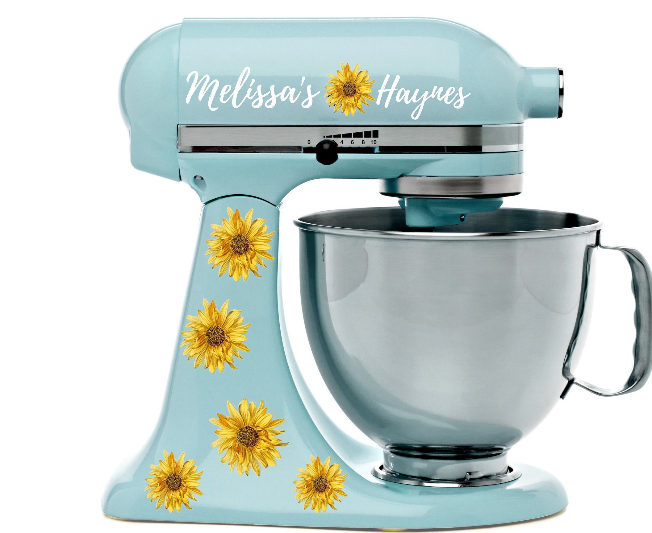 Stand Mixer Decal Mixer Decals Sunflower Decal Kitchen Etsy