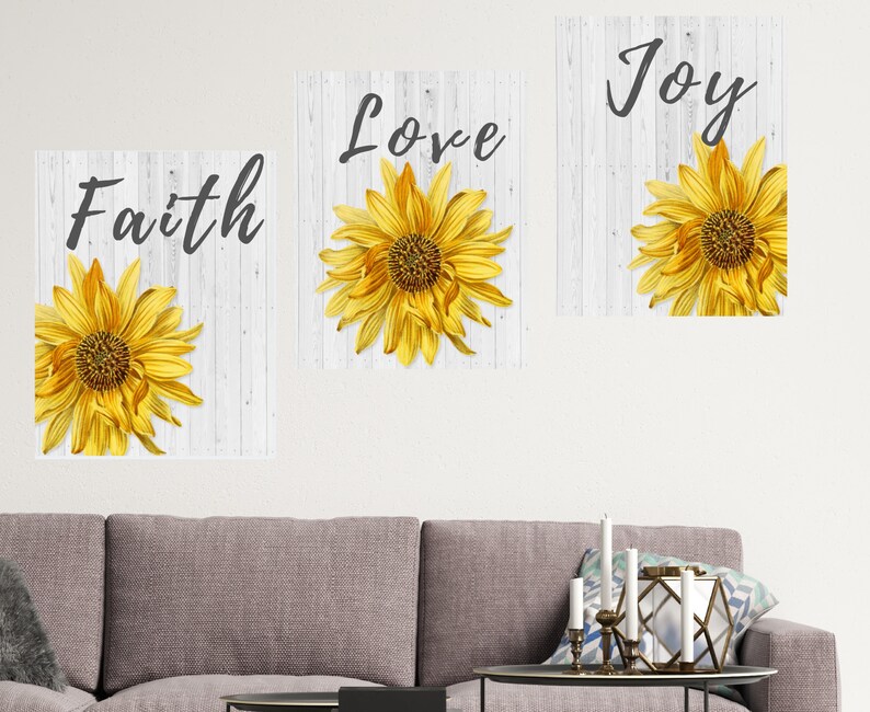 Sunflower Wall Art Sunflower Art Print Yellow Sunflower Art Etsy