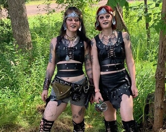 Genuine NAPA Textured Leather Woman medieval armour re-enactment LARP SCA Armor Comic Con Bicolline Burning Man viking Halloween Costume