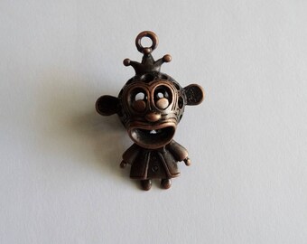 1 Copper 3D Monkey/Creature Jewellery Pendant 45x30mm