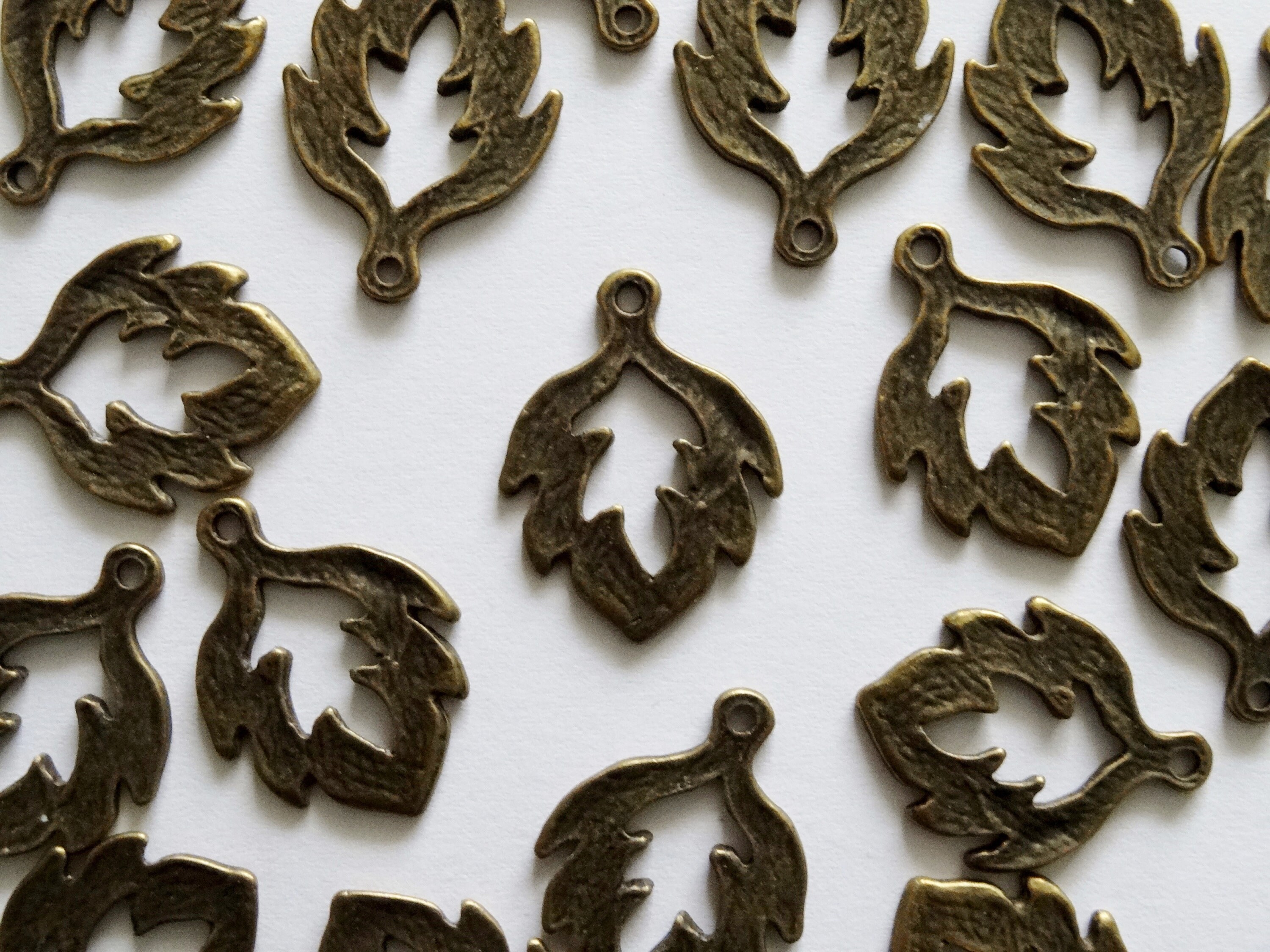 10 Antique Gold Envelope Metal Jewellery Charms 9x13mm