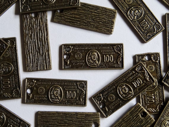 10 Antique Gold Envelope Metal Jewellery Charms 9x13mm