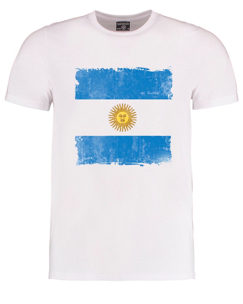 Image of Argentina - Argentinian Sun National Flag, Symbol Of Pride Support Your Football Soccer Team Men's T-Shirt From Fatcuckoo -Mtsub2290