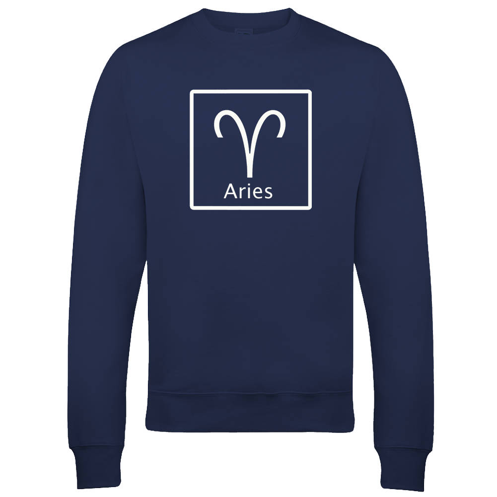 Image of Aires "The Ram' Horoscope Fire Sign - Astrological Symbol Men's Male Sweatshirt Jumper Top From Fatcuckoo -Sw2093 Ideal Gift For Dad