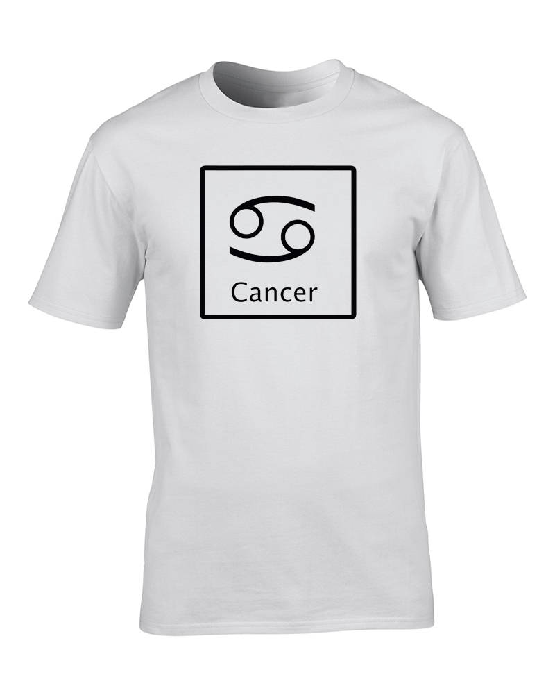 Image of Cancer "The Crab' Horoscope Water Sign - Astrological, Zodiac Symbol Men's T-Shirt From Fatcuckoo- Mts2102 Classic Crew Neck, 100% Cotton