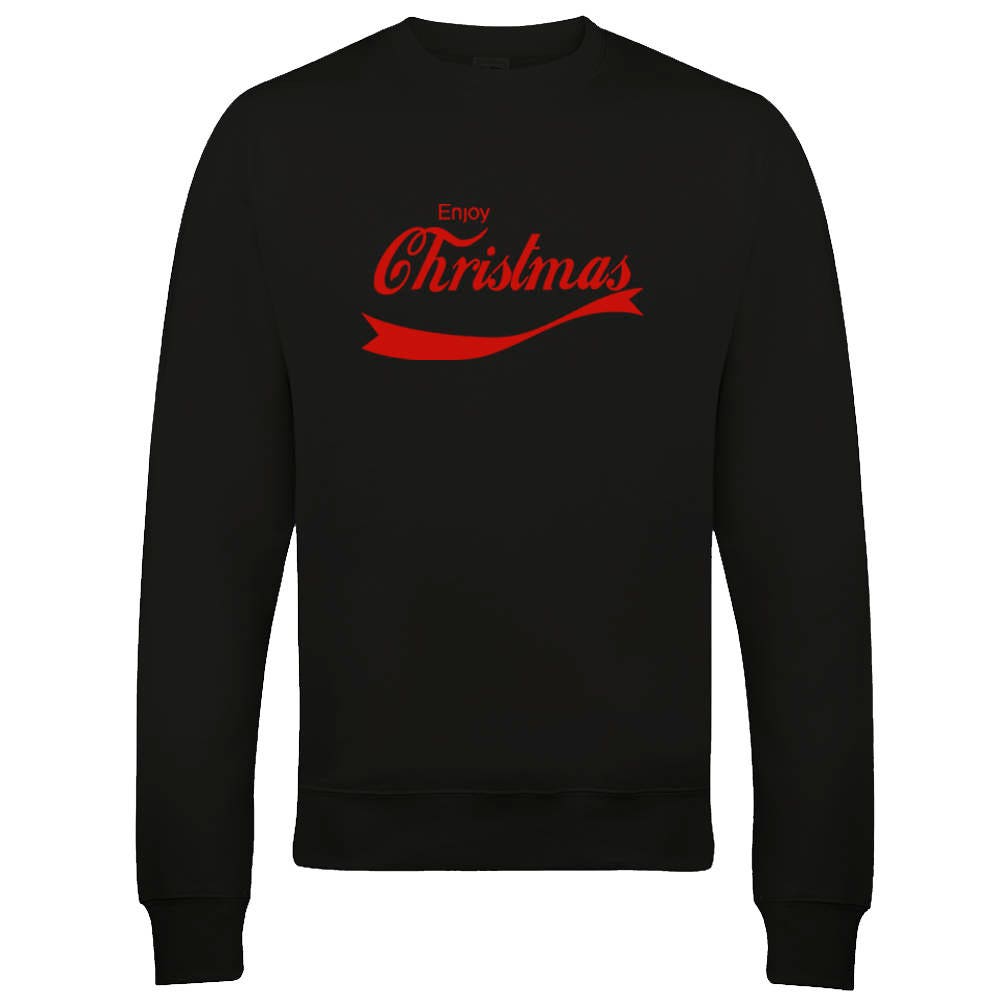 Image of Enjoy Christmas - Funny Seasonal Festive Spoof Silly Men's Sweatshirt Top From Fatcuckoo Sw2183