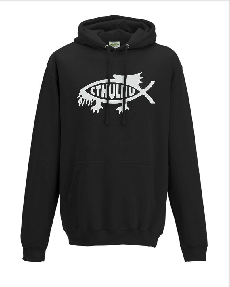 Image of Cthulhu Fish - Spiritual Symbol Men's Hoodie/Hooded Top From Fatcuckoo -Hm1150 Ideal Gift For Dads, Sons, Friends