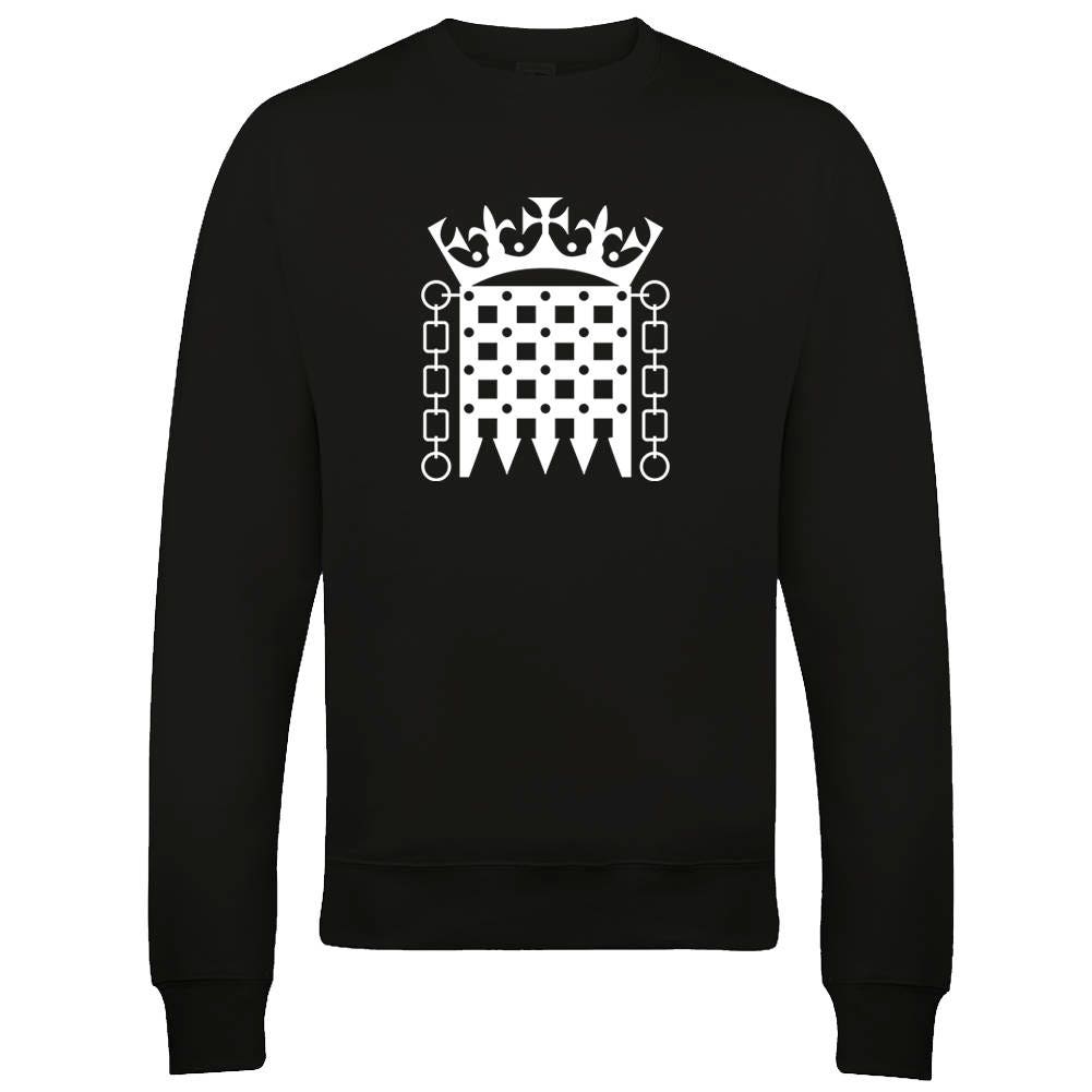 Image of Crowned Portcullis - Royal Palace Symbol - Men's Male Sweatshirt Jumper Top From Fatcuckoo -Sw2064 Ideal Gift For Dad, Son, Friend