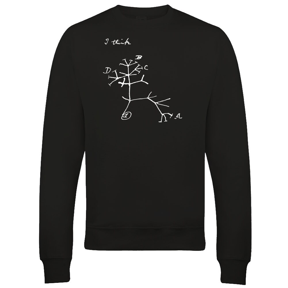 Image of Darwin's Tree Of Life - Ideas Of Natutral Selection- Men's Male Sweatshirt Jumper Top From Fatcuckoo -Sw1700 Ideal Gift For Dad, Son, Friend