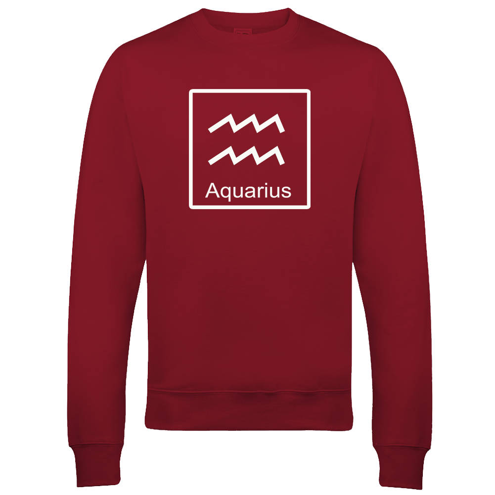 Image of Aquarius "The Water Bearer' Horoscope Air Sign - Astrological Symbol Men's Male Sweatshirt Jumper Top From Fatcuckoo -Sw2101 Ideal Gift
