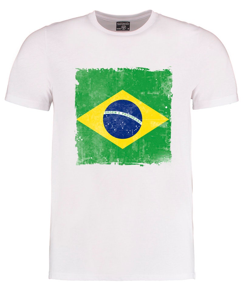 Image of Brazil - Brazilian Sun National Flag, Symbol Of Pride Support Your Football Soccer Team Men's T-Shirt From Fatcuckoo - Mtsub2290