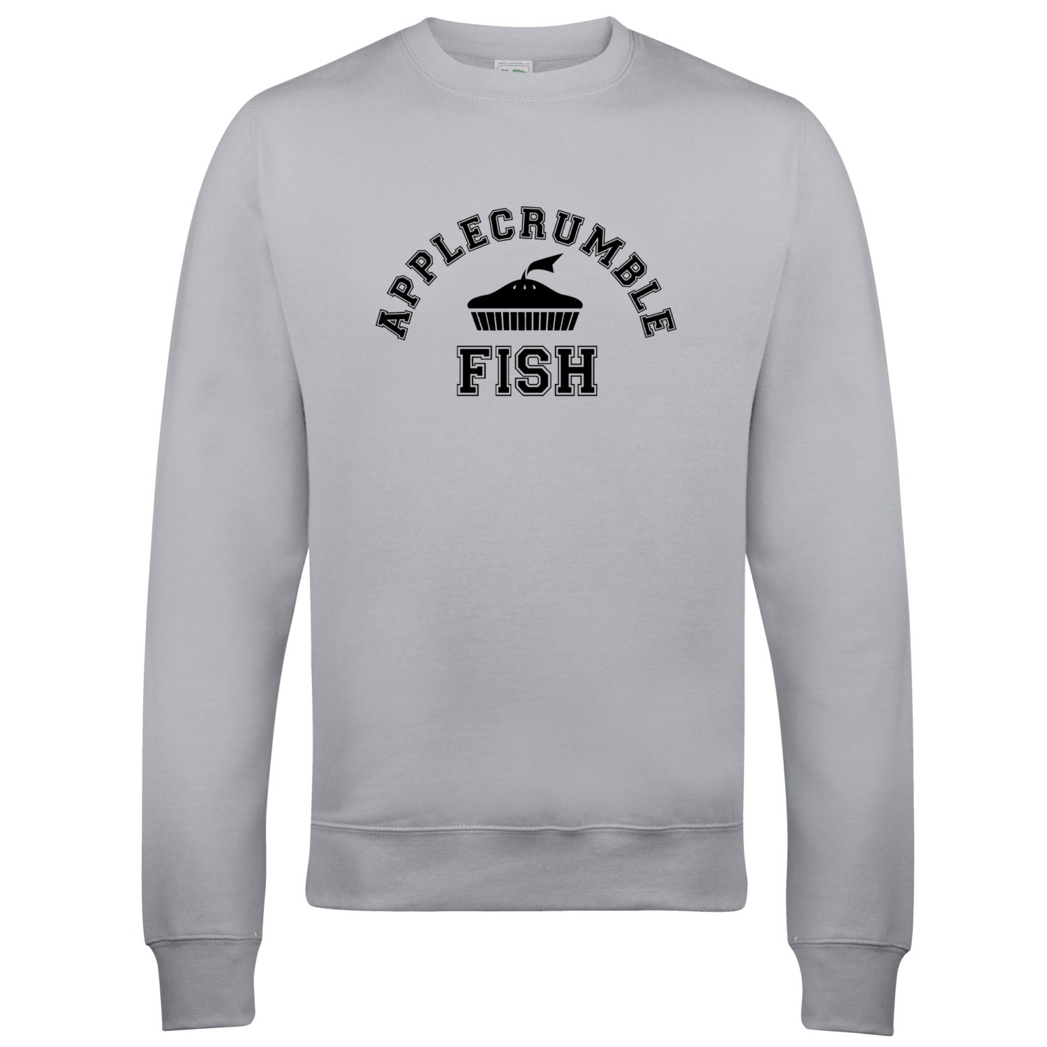 Image of Applecrumble & Fish 1 - Silly Spoof Brand Parody Men's Male Sweatshirt Jumper Top From Fatcuckoo Sw1343 Ideal Gift For Dad, Son, Friend