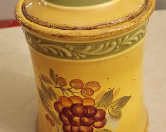 Chris Madden Canister Jar Marsala Print