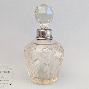 Antique perfume bottle, decanter, perfume atomiser, Stirling silver, crystal perfume bottle, vintage perfume bottle, dressing table, vanity
