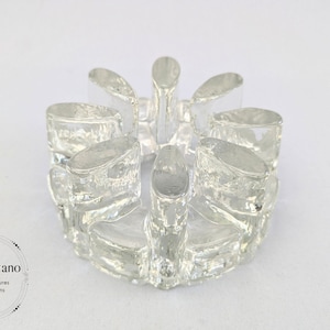 Vintage German crystal tealight cozy rechaud stövchen by Formano. Art glass, plate warmer, candles, tea light holder, vintage home, retro