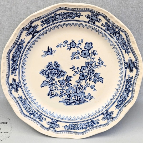 Masons Ironstone, Masons Manchu, 1930s, vintage plate, vintage kitchen, kitchenalia, Blue & white ceramics, Masons pottery, Staffordshire