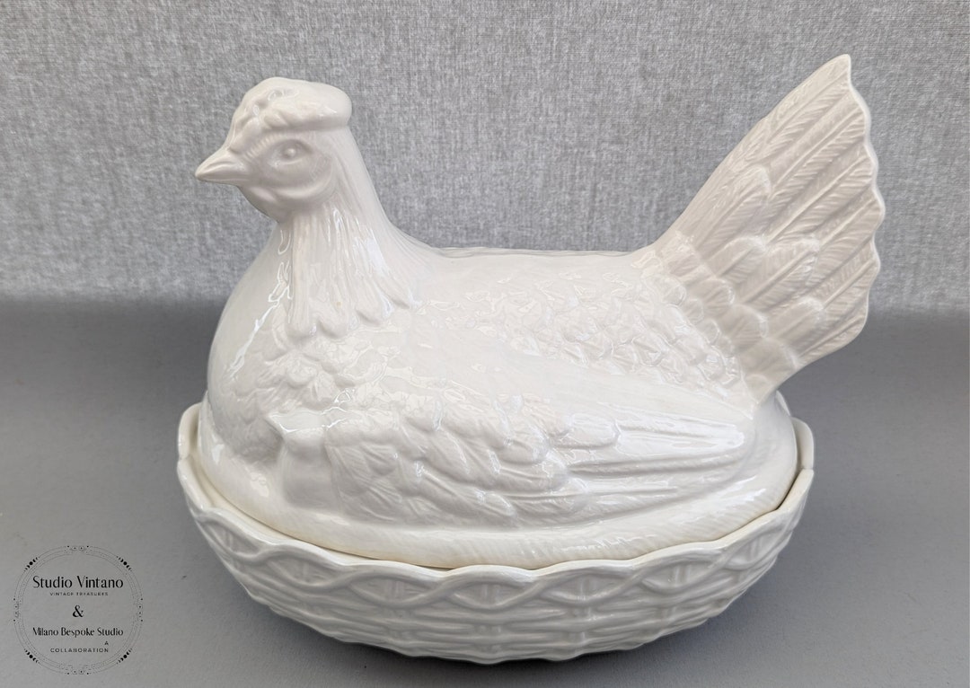 Portmeirion Chicken White Portmeirion Egg Holder Vintage Etsy