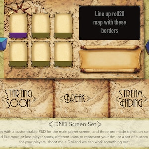 Hand-Drawn Dungeon Themed TTRPG/DND Twitch Overlay