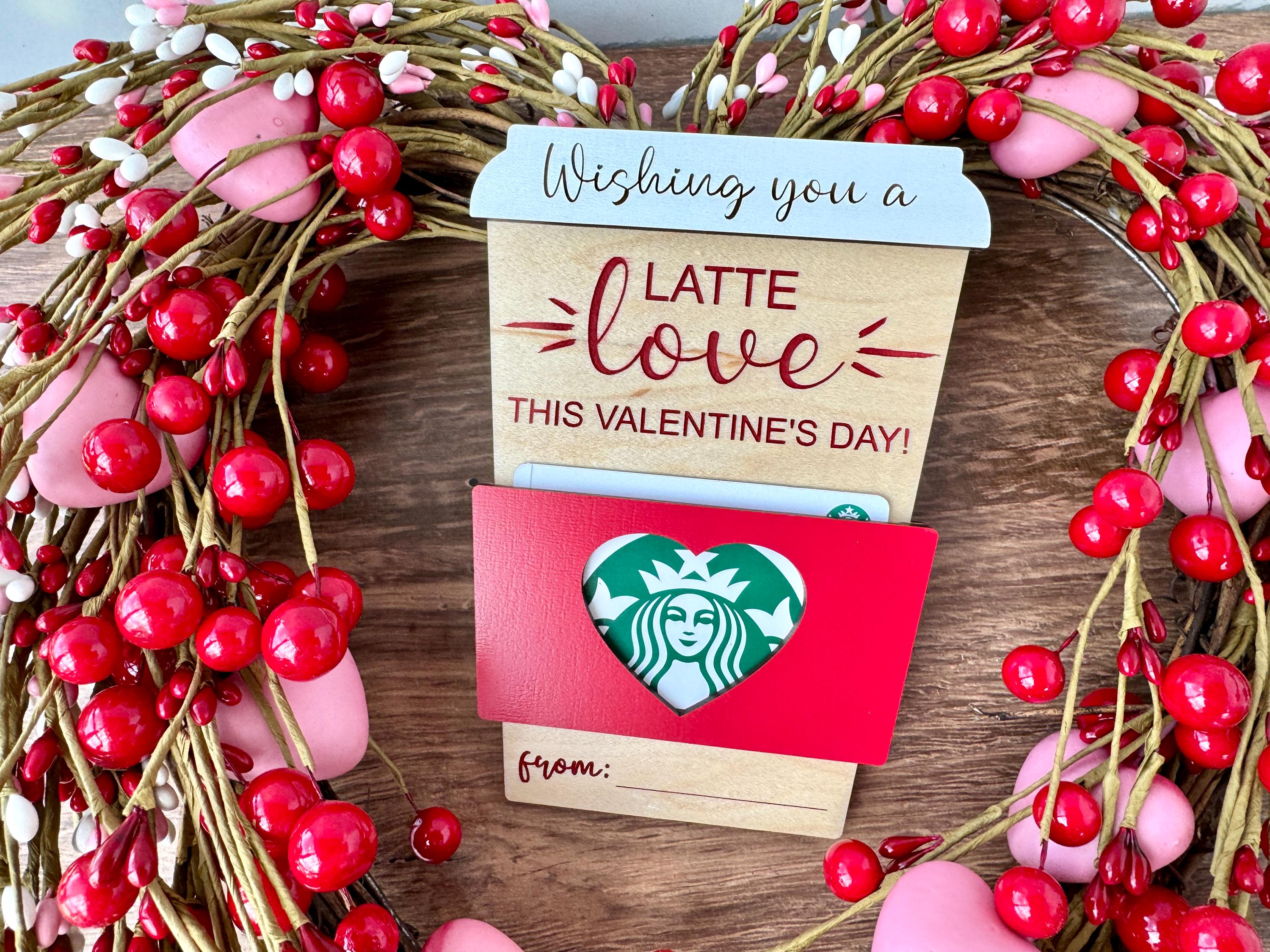 Latte Love Valentines Gift Card Holder, Gift Card Holder for Teacher ...