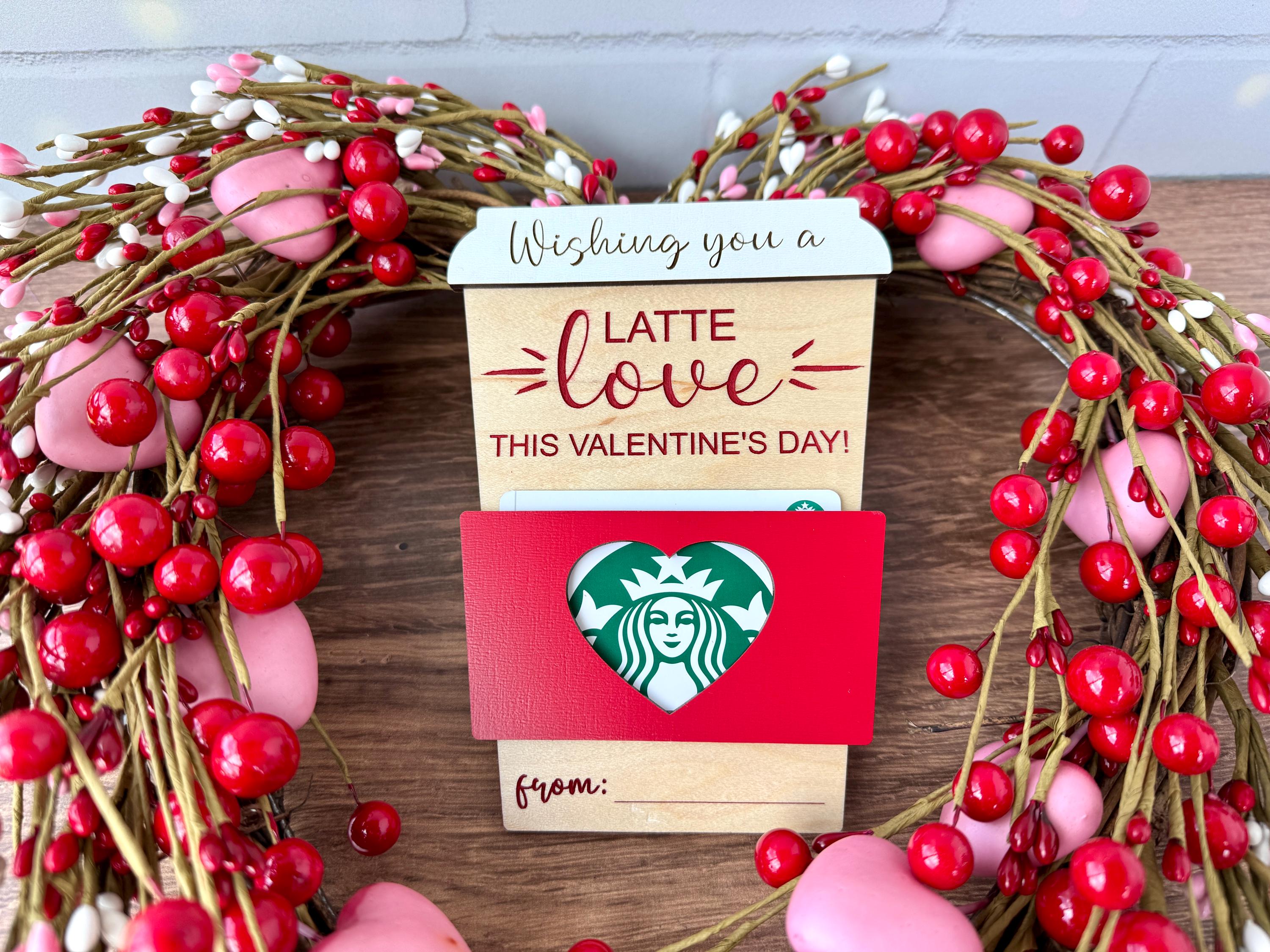 Latte Love Valentines Gift Card Holder, Gift Card Holder for Teacher ...