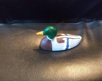 Cast Iron Duck Paperweight – Handmade in Hanover PA, Hand Painted, Small Desk Decor