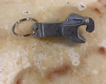 Train knuckle key ring- Handmade Cast Aluminum Made in USA