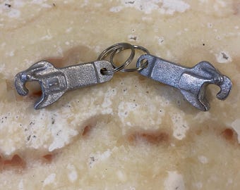 Train Knuckle Key Rings Set Of 2- Handmade Cast Aluminum Made in USA