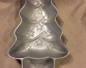 Holiday Chip and Dip Dish- Handmade Cast Aluminum. Made in USA