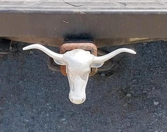 Longhorn Steer Hitch Plug – Cast Aluminum, Fits 2" Receiver, Handmade in Hanover PA, Rust-Proof