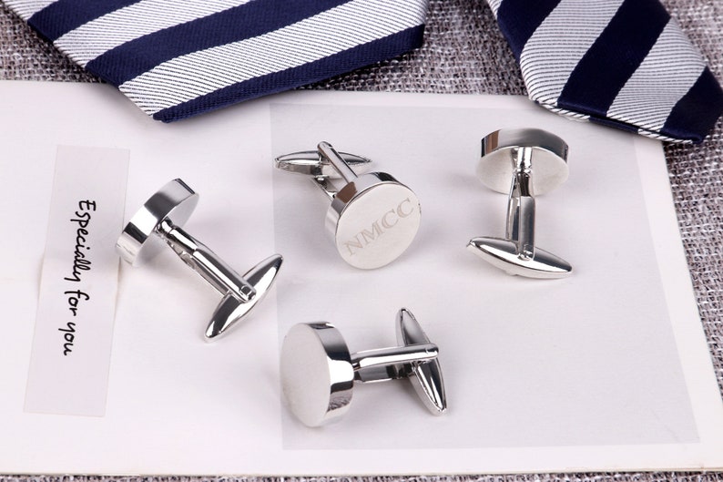 Groomsmen Gifts Personalized Cuff Links Custom Cufflinks for Groomsmen Gift Monogram Cufflink Gifts for Men image 7