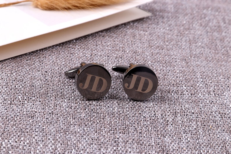 Groomsmen Gifts Personalized Cuff Links Custom Cufflinks for Groomsmen Gift Monogram Cufflink Gifts for Men image 9