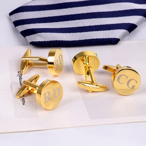 Groomsmen Gifts Personalized Cuff Links Custom Cufflinks for Groomsmen Gift Monogram Cufflink Gifts for Men image 8