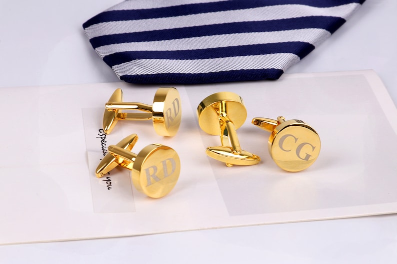 Groomsmen Gifts Personalized Cuff Links Custom Cufflinks for Groomsmen Gift Monogram Cufflink Gifts for Men image 8