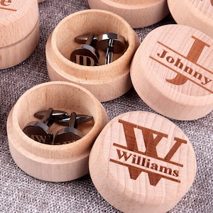 Groomsmen Gifts Personalized Cuff Links Custom Cufflinks for Groomsmen Gift Monogram Cufflink Gifts for Men image 1