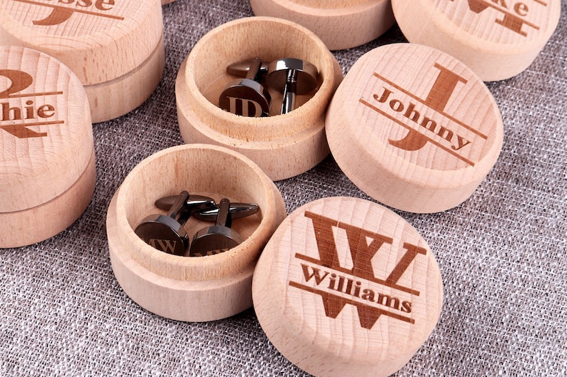 Groomsmen Gifts Personalized Cuff Links Custom Cufflinks for Groomsmen Gift Monogram Cufflink Gifts for Men 