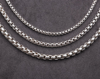 Collana a catena a maglia intrecciata Corda 3 mm 55 cm in acciaio argento - 9,90 - Jewelry