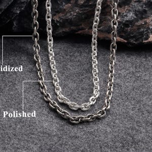 925 Sterling Silver Cable Link Chain 4mm Women's Men's Necklace 3mm Oval Cable Chain Birthday Gifts Jewelry Her Him