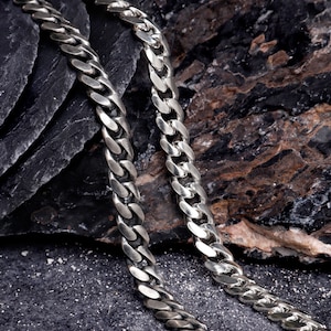 925 Sterling Silver Curb Chain, Cuban Link Necklace, Silver Cuban Chain, Cuban Link Chain For Men, Gift For Him, Gift For Her